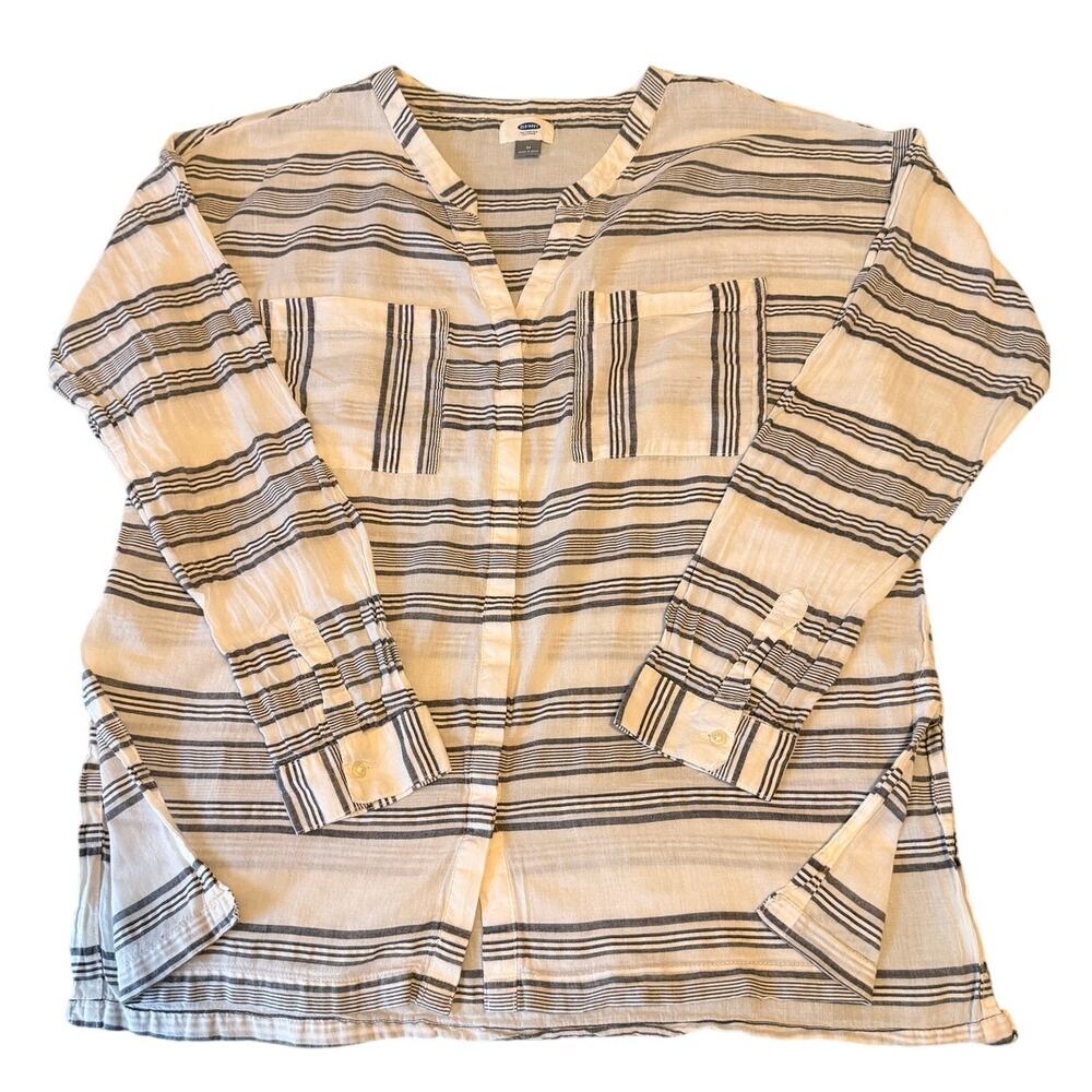 Old Navy Women’s Medium Striped Cotton Tunic Shirt